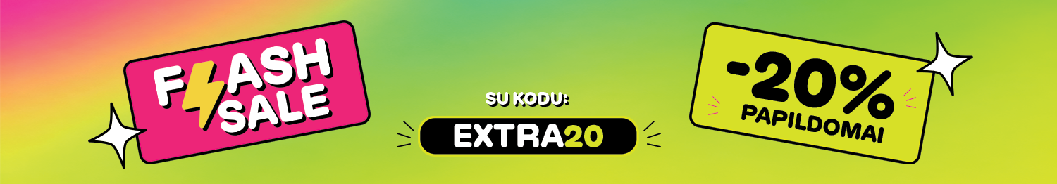 Flash Sale Crocs.lt &ndash; tik &scaron;iandien papildoma 20 % nuolaida VISKAM su kodu EXTRA20. Nepraleisk ir sutaupyk dabar!